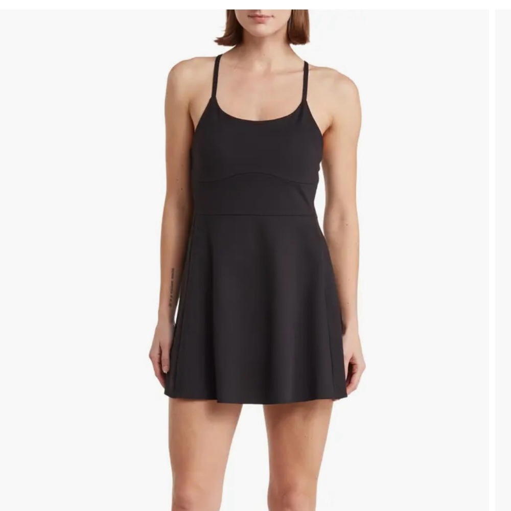 Z by Zella Black Workout Tennis Dress Skort Racerback Xl